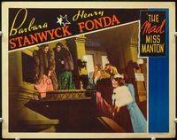 7r483 MAD MISS MANTON LC '38 rich Barbara Stanwyck & her society friends try to solve a murder!