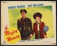 7r495 MAJOR & THE MINOR LC '42 Ray Milland is oddly attracted to young 'teen' Ginger Rogers!