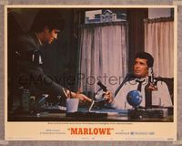 7r517 MARLOWE LC #4 '69 close up of Bruce Lee trying to bribe James Garner sitting at desk!