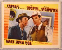 7r524 MEET JOHN DOE LC R40s great c/u of Gary Cooper in baseball cap w/Walter Brennan, Frank Capra!