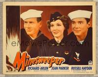 7r529 MINESWEEPER LC #2 '43 great 3-shot of Richard Arlen, Jean Parker & Russell Hayden!