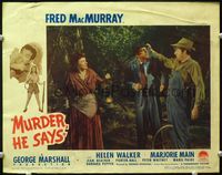 7r547 MURDER HE SAYS LC #7 '45 Fred MacMurray with Marjorie Main & her twin son Peter Whitney!