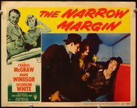 7r557 NARROW MARGIN LC #7 '53 Richard Fleischer classic film noir, Marie Windsor caught!