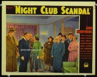 7r562 NIGHT CLUB SCANDAL LC '37 John Barrymore questions Lynne Overman in room full of people!