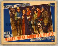 7r579 NORTH WEST MOUNTED POLICE LC '40 Cecil B. DeMille, Gary Cooper, Madeleine Carroll & top cast