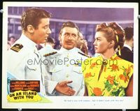 7r592 ON AN ISLAND WITH YOU LC #8 '48 Esther Williams has no interest in Peter Lawford's advances!
