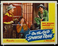 7r594 ON THE OLD SPANISH TRAIL LC #7 '47 bad guy gets the drop on Roy Rogers & Andy Devine in jail