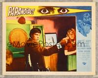 7r609 PARANOIAC LC #1 '63 angry Oliver Reed & Janette Scott by dart board!