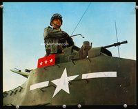 7r611 PATTON color 11x14 '70 great image of General George C. Scott riding in tank!