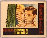 7r634 PSYCHO LC #1 '60 great close image of Janet Leigh & John Gavin by window with shadows!