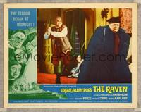 7r645 RAVEN LC #1 '63 bald man about to attack bloated Peter Lorre!