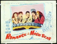 7r668 ROMANCE ON THE HIGH SEAS LC '48 posed image of Jack Carson in between four sexy girls!