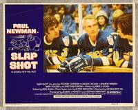 7r711 SLAP SHOT LC #4 '77 close up of hockey players Paul Newman & his teammates in the box!