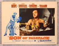 7r719 SON OF PALEFACE LC #7 '52 wacky close up Bob Hope naked in tub cleaning his feet!