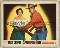 7r729 SPRINGFIELD RIFLE LC #1 '52 close up of Phyllis Thaxter handing Gary Cooper a rifle!
