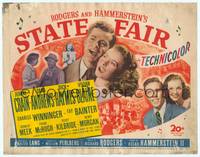7r078 STATE FAIR TC '45 Jeanne Crain & Dana Andrews in Rogers & Hammerstein musical!