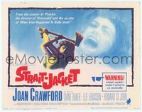 7r082 STRAIT-JACKET TC '64 art of crazy ax murderer Joan Crawford, directed by William Castle!