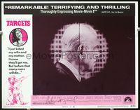 7r755 TARGETS signed LC '68 by director Peter Bogdanovich, c/u of Boris Karloff in crosshairs!