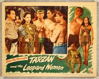 7r756 TARZAN & THE LEOPARD WOMAN LC '46 natives keep Johnny Weissmuller from Acquanetta!