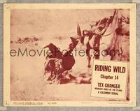 7r760 TEX GRANGER Chap 14 LC '47 cool western serial, Robert Kellard falling from running horse!!