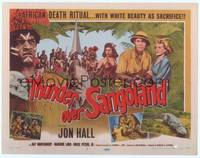 7r087 THUNDER OVER SANGOLAND TC '55 Jon Hall & sexy gal in Africa fighting native jungle terrors!