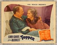 7r788 TOPPER LC R44 close up of Roland Young & Billie Burke smiling at each other in bed!