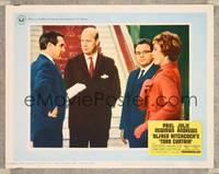 7r791 TORN CURTAIN LC #7 '66 Alfred Hitchcock, Paul Newman looks at shocked Julie Andrews!