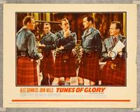 7r799 TUNES OF GLORY LC #8 '60 Alec Guinness, John Mills & Gordon Jackson, all in kilts!