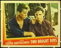7r800 TWO BRIGHT BOYS LC '39 extreme close up of Jackie Cooper consoling Freddie Bartholomew!