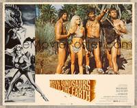 7r837 WHEN DINOSAURS RULED THE EARTH LC #2 '71 sexy cavewoman Victoria Vetri with three cavemen!