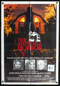 7s037 AMITYVILLE HORROR Aust 1sh '79 AIP, great image of haunted house, for God's sake get out!