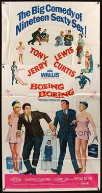 7v466 BOEING BOEING 3sh '65 Tony Curtis & Jerry Lewis in the big comedy of nineteen sexty-sex!