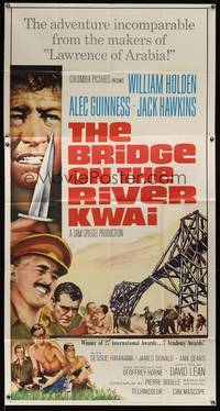 7v473 BRIDGE ON THE RIVER KWAI 3sh R63 William Holden, Alec Guinness, David Lean classic!