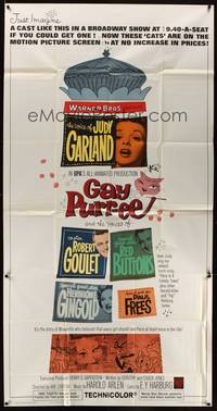 7v610 GAY PURR-EE 3sh '62 Judy Garland, Robert Goulet, Red Buttons, cartoon cats!