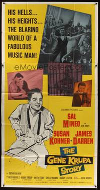 7v611 GENE KRUPA STORY 3sh '60 Sal Mineo hammered out the savage tempo of the Jazz Era!