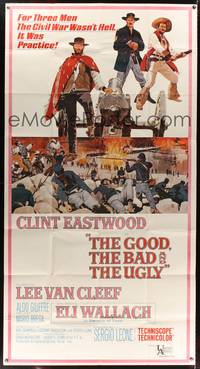 7v629 GOOD, THE BAD & THE UGLY 3sh '68 Clint Eastwood, Lee Van Cleef, Sergio Leone