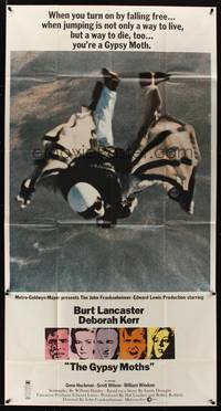 7v642 GYPSY MOTHS 3sh '69 Burt Lancaster, John Frankenheimer, cool sky diving image!