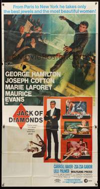 7v688 JACK OF DIAMONDS 3sh '67 George Hamilton steals jewels & sexy women from Paris to New York!