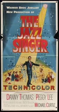 7v690 JAZZ SINGER 3sh '53 Danny Thomas, Peggy Lee, based on classic Samson Raphaelson play!