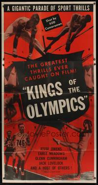 7v704 KINGS OF THE OLYMPICS 3sh '48 Jesse Owens & track stars, partly from Reifenstahl's Olympia!