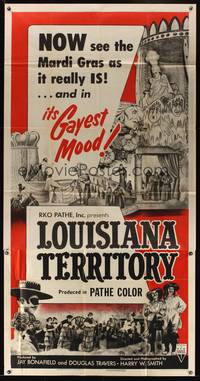 7v716 LOUISIANA TERRITORY 3sh '53 New Orleans in its Gayest Mood, see Mardi Gras as it really is!