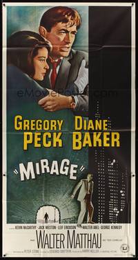 7v743 MIRAGE 3sh '65 is the key to Gregory Peck's secret in his mind, or in Diane Baker's arms?