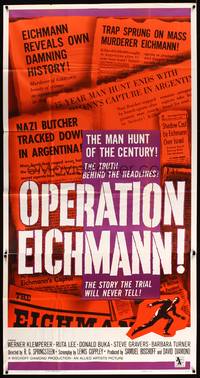 7v777 OPERATION EICHMANN 3sh '61 World War II, the man hunt of the century for the Nazi butcher!