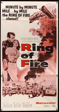 7v815 RING OF FIRE 3sh '61 it closes on David Janssen & Joyce Taylor minute by minute!