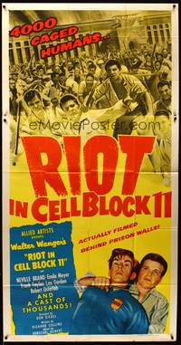 7v816 RIOT IN CELL BLOCK 11 3sh '54 directed by Don Siegel, Sam Peckinpah, 4,000 caged humans!