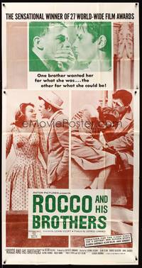 7v820 ROCCO & HIS BROTHERS 3sh '61 Luchino Visconti's Rocco e I Suoi Fratelli, different image!