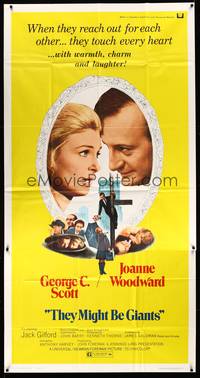 7v892 THEY MIGHT BE GIANTS 3sh '71 George C. Scott & Joanne Woodward touch every heart!