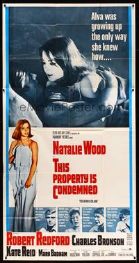 7v893 THIS PROPERTY IS CONDEMNED 3sh '66 close up of sexy Natalie Wood & Robert Redford in bed!