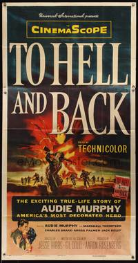7v900 TO HELL & BACK 3sh '55 Audie Murphy's life story as a kid soldier in World War II!