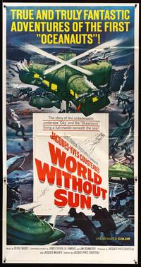 7v949 WORLD WITHOUT SUN 3sh '65 Le Monde sans Soleil, Jacques-Yves Cousteau's oceanauts!